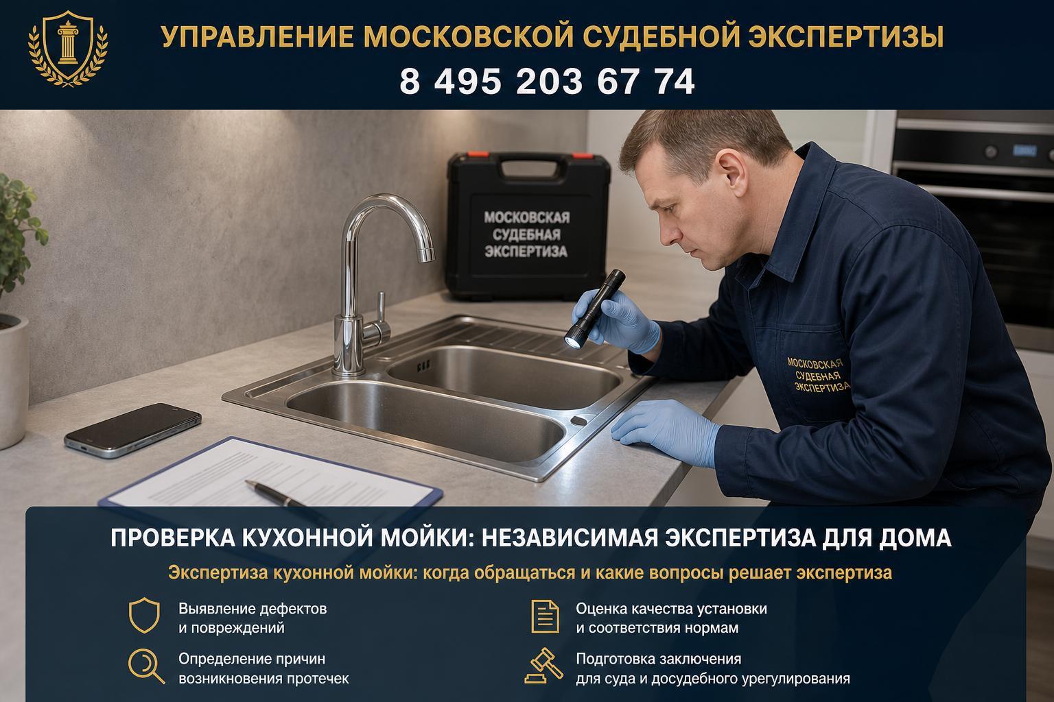 Экспертиза кухонной мойки: когда обращаться и какие вопросы решает экспертиза