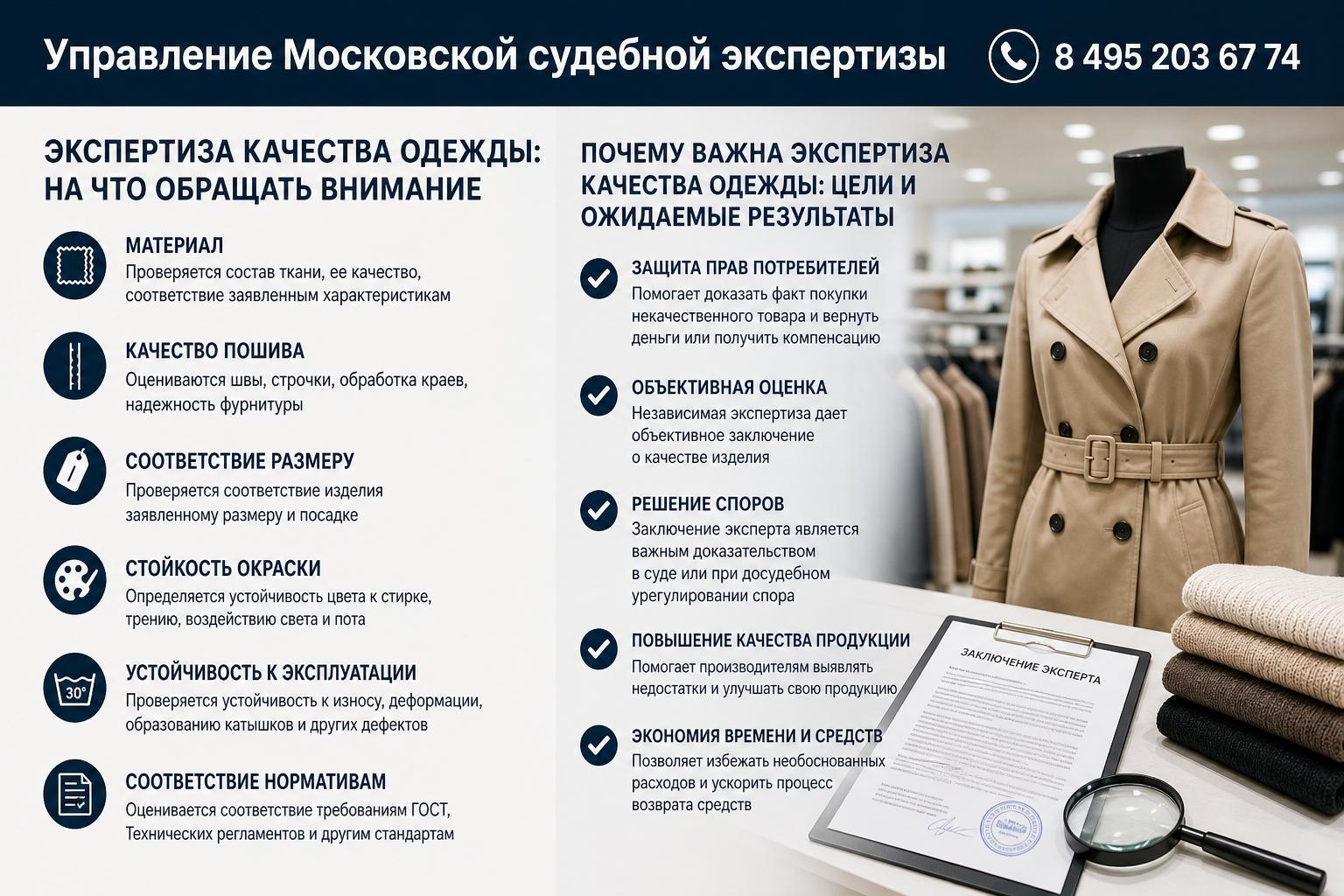 Почему важна экспертиза качества одежды: цели и ожидаемые результаты Почему важна экспертиза качества одежды: цели и ожидаемые результаты