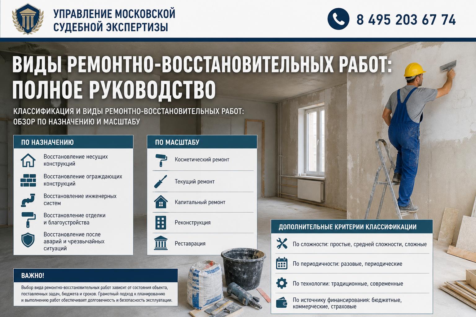 Классификация и виды ремонтно-восстановительных работ: обзор по назначению и масштабу Классификация и виды ремонтно-восстановительных работ: обзор по назначению и масштабу