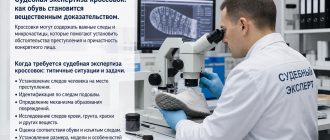 Судебная экспертиза кроссовок