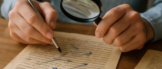 Групповая принадлежность исполнителя рукописи