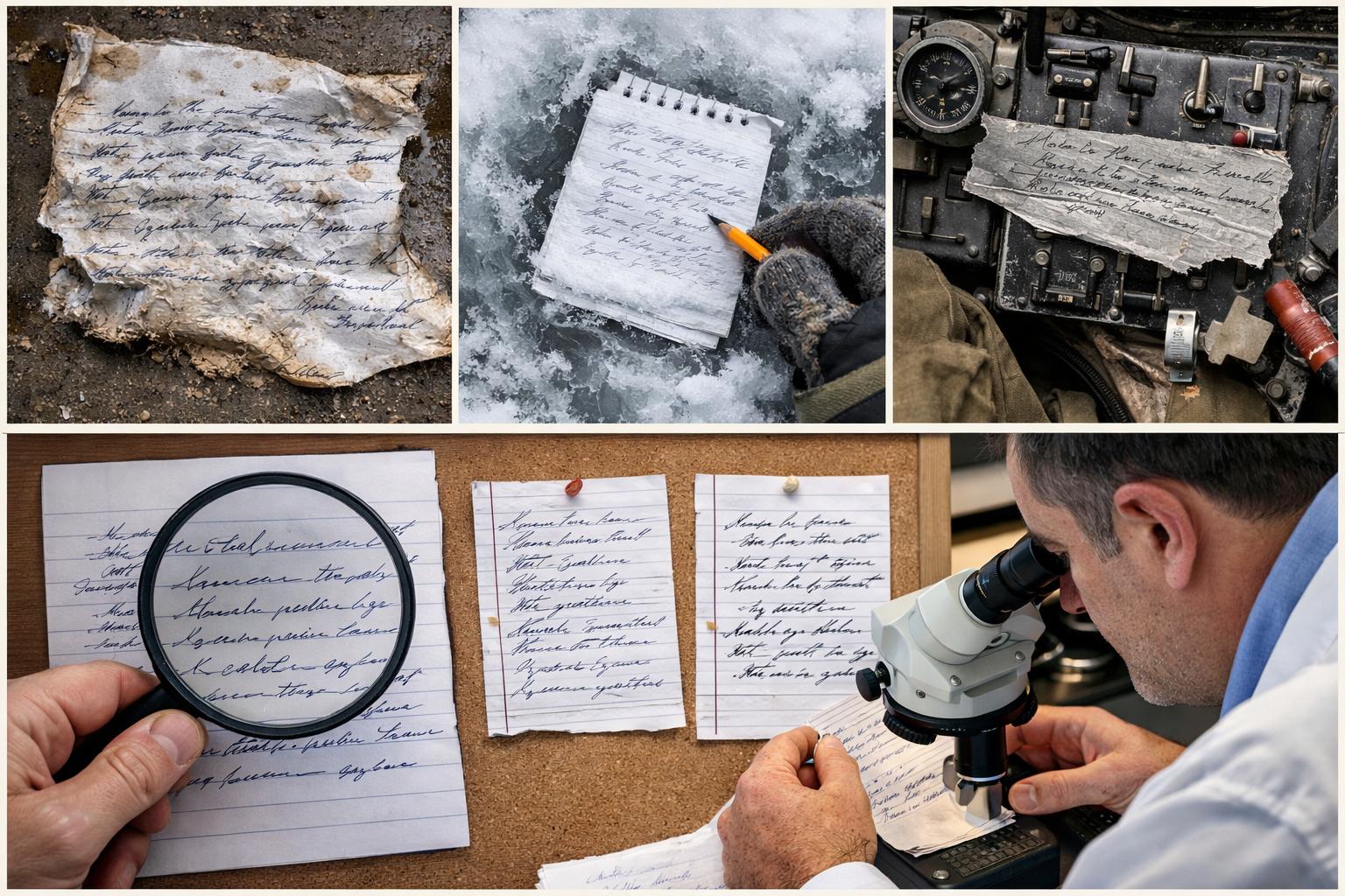 Объекты: рукописи, которые могут быть выполнены в необычных условиях, и сравнительные образцы почерка предполагаемого исполнителя — обзор и задачи исследования