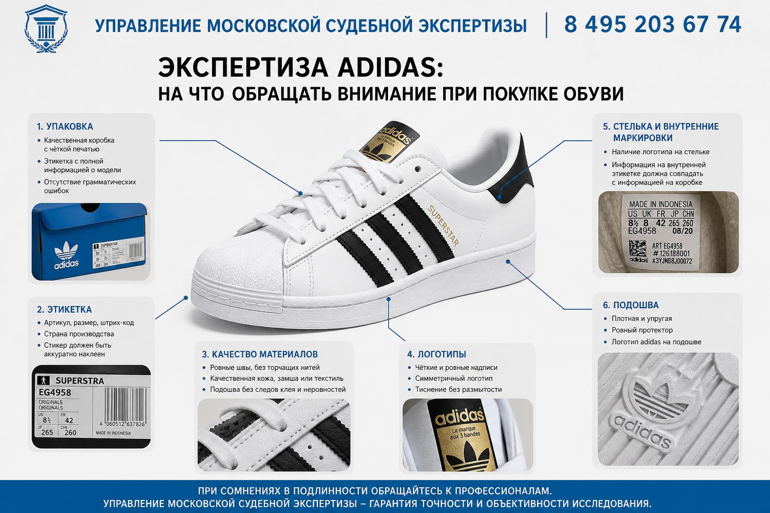 Экспертиза adidas: на что обращать внимание при покупке обуви
