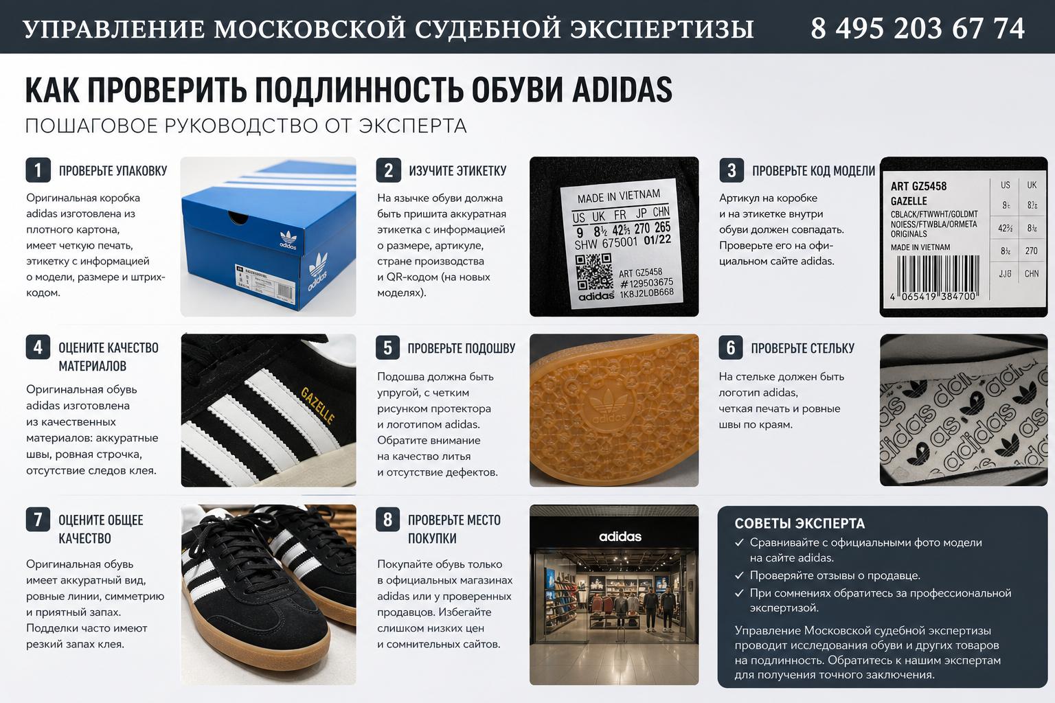Экспертиза обуви adidas: советы эксперта для безопасной покупки Экспертиза обуви adidas: советы эксперта для безопасной покупки