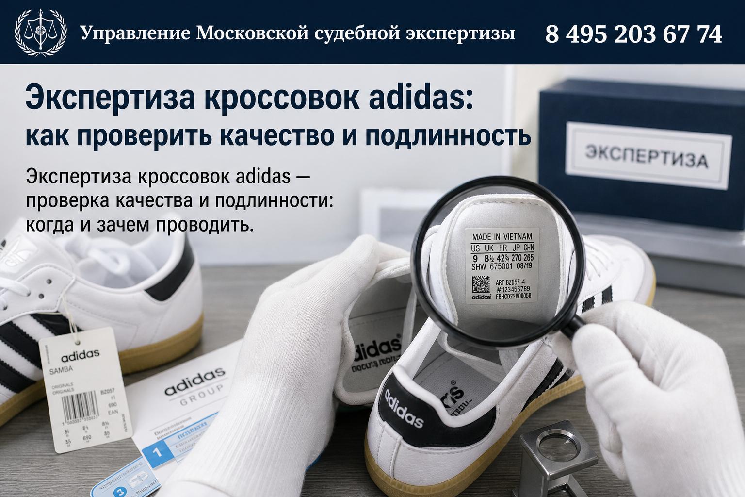Экспертиза кроссовок adidas — проверка качества и подлинности: когда и зачем проводить