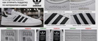 Экспертиза adidas: как отличить подделку