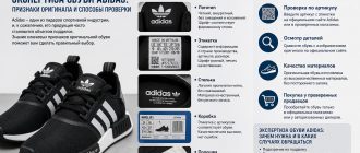 Экспертиза обуви adidas