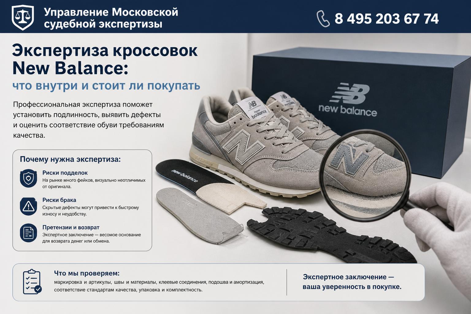 Почему нужна Экспертиза кроссовок New Balance: риски подделок, брака и претензий